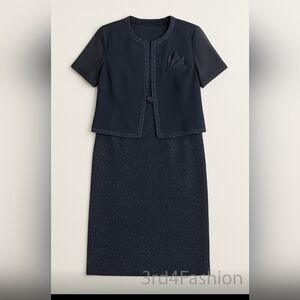 Classic Black And White Polka Dot Business & Evening Dress Set Danny & Nicole 12